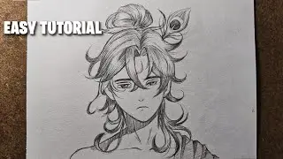 Draw Krishna Ji in Anime Style | Easy Step-by-Step Drawing Tutorial