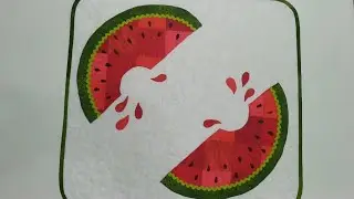 Summer napkin with applique. Patchwork sewing for beginners