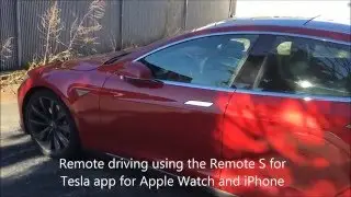Remotely driving a Tesla vehicle using an app (Summons/AutoPark)