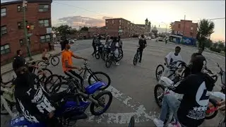 Dirtbikes/ Pedal Bikes takeover Baltimore trenches