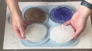 #532 EN: 3D Blooms Comparison Pigment Drops, Pigment Drops+Mica, Metal Powder and Mica | #epoxyresin