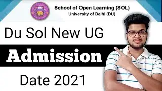 Sol New *Admission Date* 2021 | How To Apply For Du Sol pAdmission 2021 | Du Sol Admission 2021