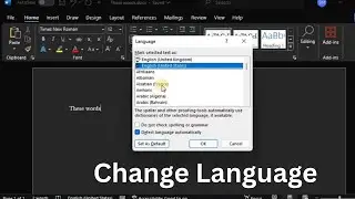 How to change language on Microsoft Word