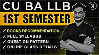 1ST SEMESTER SYLLABUS + BOOK RECOMMENDATIONS + ONLINE CLASS DETAILS [CU BA LLB]  ✅