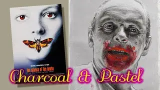Hannibal Lecter, come l'ho disegnato | Pastelli Acrilici Carboncino | Pastel Charcoal and Acrylic