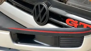 Install Upper Bumper Air intake and Black Logo VW | VW GOLF MK3 | [4K]