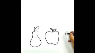 Drawing fruits for children / Bolalar uchun mevalarni chizish / Рисование фрукты для детей