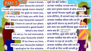 Learn English to Hindi Conversation for Beginners Part-5 | Basic English Conversation Practice