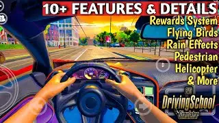 10+ Features & Details Of Driving School Simulator EVO | Rain Effects, Pedestrian, Helicopter & More