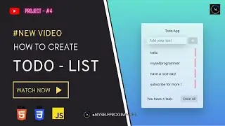 How to create a Todo List in JavaScript       #javascript #html5 #webdevelopment #todolist