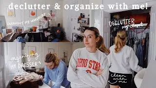 decluttering & organizing my entire wardrobe! (CLOSET & DRESSER CLEANOUT)