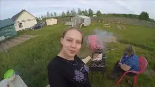 открыли дачный сезон, жарим шашлыки