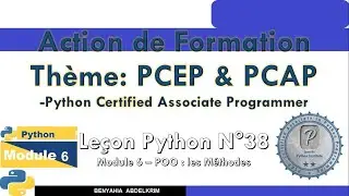 leçon python N°38  Module 6   POO  les Méthodes
