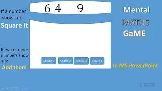 Mental Maths Game in Microsoft PowerPoint