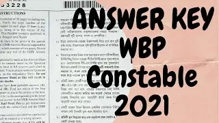 WBP CONSTABLE 2021 ANSWER KEY