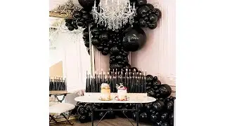 PartyWoo Black Balloons 120 pcs 5 inch Latex Balloons for Birthday Party for Black Party Decorations