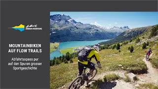 Mountainbiken auf den Corviglia Flow Trails, St. Moritz