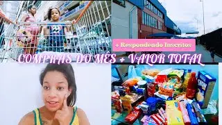 COMPRAS DO MÊS NO SUPER FACIL ATACADISTA   + VALOR TOTAL + RESPONDENDO INSCRITOS #vlog