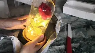 Роза в колбе с подсветкой из Китая
