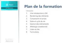 Présentation de la formation React : Les fondamentaux