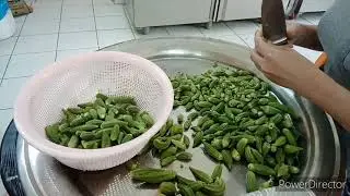 Ang paglilinis ng okra.Ganito gawin.