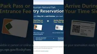 Timed Entry Tickets required in RMNP