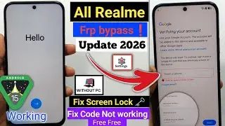 All Realme Frp Bypass 2026‼️WITHOUT PC‼️New Trick‼️Google Account Unlock Android 15✓ Fix Lock 