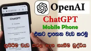 How to use Chat GPT on mobile phone 2024 in Sinhala | Phone  එකේ කෘතීම බුද්ධියෙන් වැඩ ගමු.