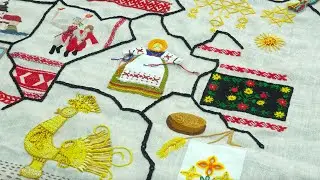 Все культурное наследие страны – на вышитой карте Беларуси