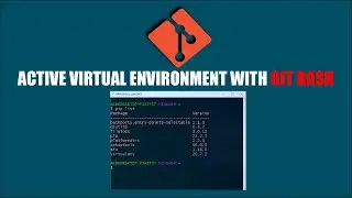 How to active virtual environment in git bash terminal