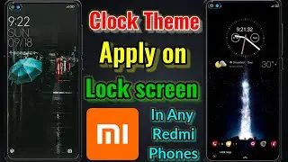 How to set Analog Clock On Lock Screen || Best Clock theme for redmi device
