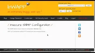 bWAPP Insecure SNMP Configuration