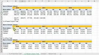 Pivot Table   Percentage of Parent Column Total