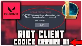 How to resolve VAN ERROR CODE 81 ON RIOT CLIENT FOR VALORANT AND LEAGUE OF LEGENDS - TUTORIAL