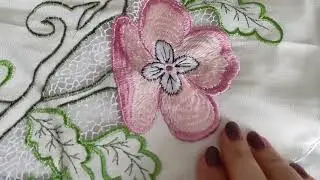 Машинная вышивка ☀️Цветная гладь с ажурной сеткой ☀️