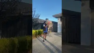 Playing basketball