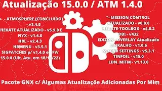 Novo Pacote GNX 15.0.1 c/ Atmophere 1.4.0 Concluído (N é Pré-Release)+Sigpatches/Mission Control OK.