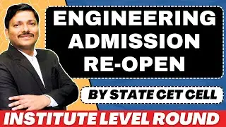 ENGINEERING ADMISSION RESTARTED BY STATE CET CELL BY MHT-CET 2024 | AY 2024-25 | DINESH SIR