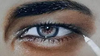 Male Eye drawing with Soft Pastel