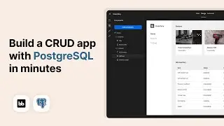 How to build a simple CRUD app on top of PostgreSQL in just a few minutes | Budibase | PostgreSQL