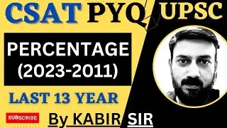 UPSC CSAT Percentage Previous Year Questions PYQs