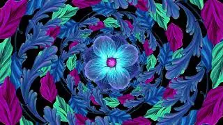 Neon Flower Light Background 4K VJ Loop Video | No Copyright Background Video