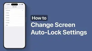 iPhone 17: How to Change Auto-Lock Setting | Screen Time Out