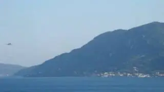 Boeing 757-200 approach to Corfu airport