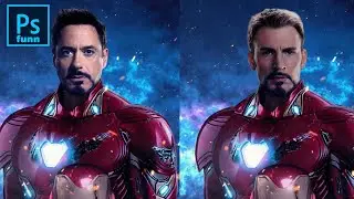 Captain America becomes Ironman ( face swap)