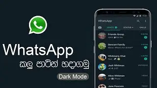 (Whatsapp කලුපාටින්) Enable Whatsapp Dark Mode Sinhala