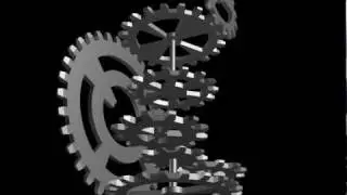 3Ds MAX - Rigged mechanical gears