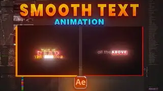 How TO Create SMOOTH TEXT ANIMATION in After Effects