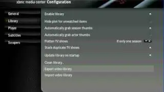 XBMC settings