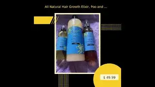 All Natural Hair Growth Elixir, Poo and Spray Bundle